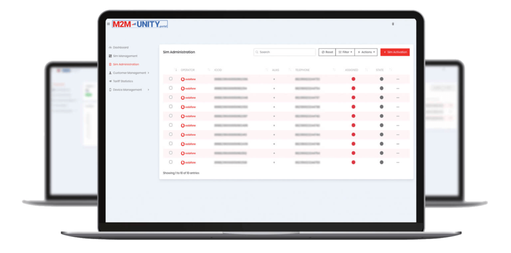 M2M Unity Software Ansicht